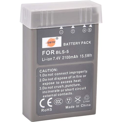 Batterie de rechange compatible avec les appareils photo Olympus PS-BLS5, BLS5, BLS-5, OM-D E-M10, Pen E-PL2, E-PL5, E-PL6, E-PM2, Stylus 1 SLR