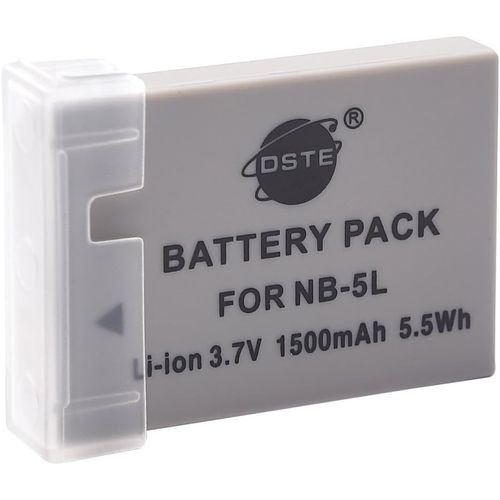Batterie de rechange compatible avec NB-5L et Canon PowerShot S100, S110, SD700 is, SD870 is, SD880 is, SD890 is, SD900 is, SD950 is, SD970 is, SX230 HS