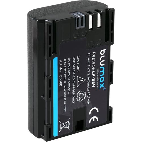 Batterie de Rechange pour Canon LP-E6N |- 2040 mAh -| LP-E6NH LP-E6 pour Canon EOS R Ra R5 R6 R7 5D Mark II III IV 5DS R 7D 80D 90D XC10 XC15