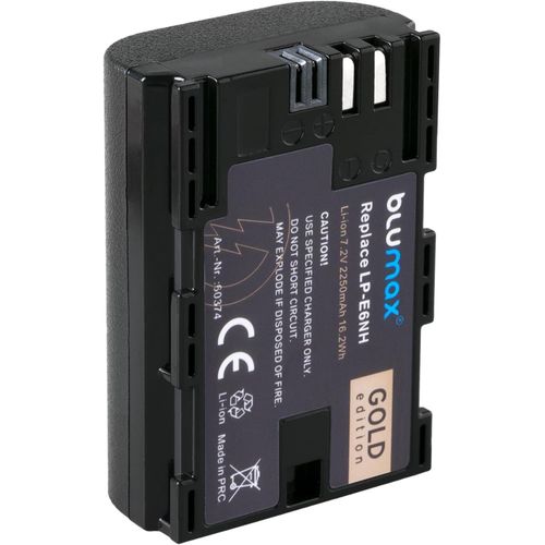 Batterie de Rechange pour Canon LP-E6NH |- 2250 mAh -| LP-E6N LP-E6 pour Canon EOS R Ra R6 R7 5D Mark II III IV 5DS R 7D 80D 90D XC10 XC15