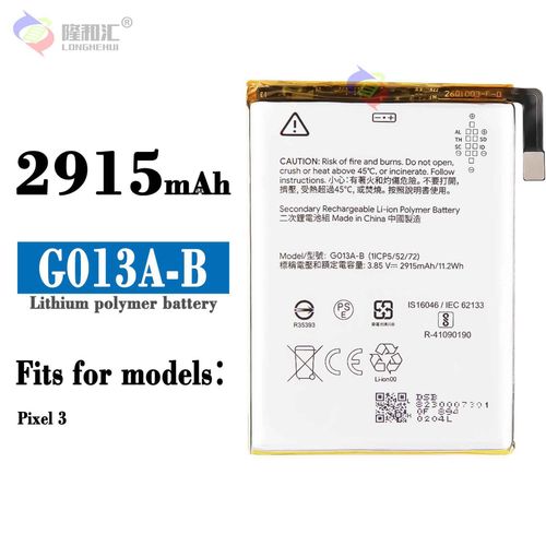 Batterie De Remplacement,Convient Pour Google Google Pixel 3 Batterie De Tlphone Portable Google Pixel3 G013a-B Tableau lectrique Intgr