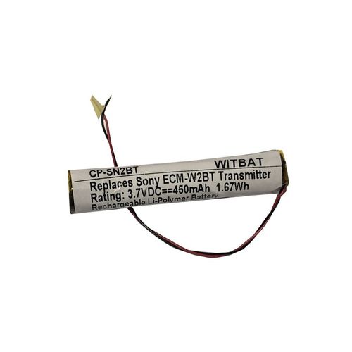 Batterie de remplacement,Convient pour la batterie d'metteur de microphone sans fil Sony ECM-W2BT LIS1643