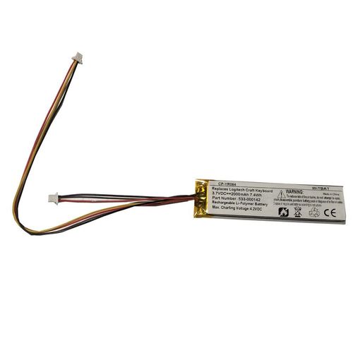 Batterie de remplacement,Convient pour la batterie de clavier sans fil Logitech Logitech Craft Y-R0064 533-000142