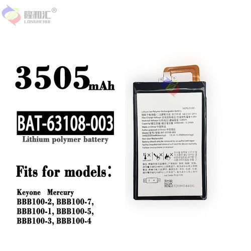 Batterie De Remplacement,Convient Pour La Batterie De Tlphone Portable Blackberry Keyone K1/Key 1/Bbb100-1 Bat-63108-003