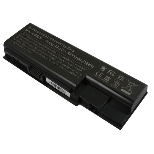 Batterie de Remplacement pour Acer Aspire 5310 / 6530 Li-ion 11,1V 5200mAh 58Wh Noir