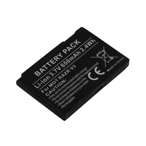 Batterie de Remplacement pour Motorola KRZR V3 Li-ion 3,7V 650mAh 2,4Wh
