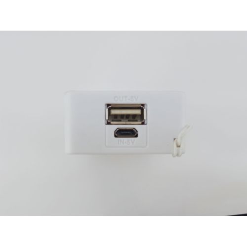 Batterie De Secours Externe 5600 Mah Avec Port Usb Pour Tous Smartphones Blanc