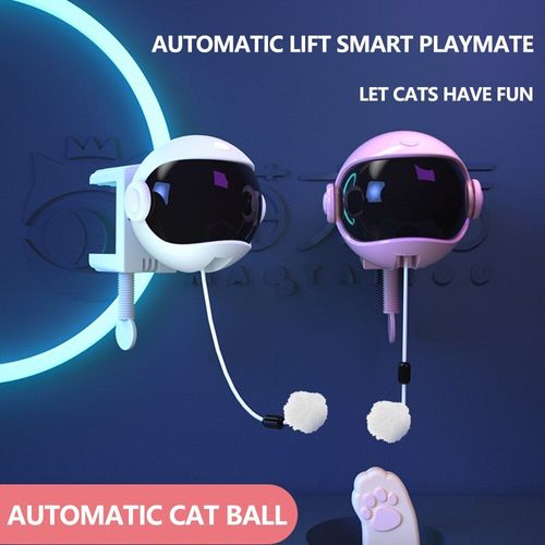 Batterie lectrique Automatique Interactive Pet Robot Yoyo Chat Jouet Iq Formation Jouet Chat Jouet Balle