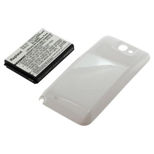 Batterie Etendue + Capot  3,7v Li-Ion 6200mah Samsung Galaxy Note Ii N7100 Note 2 Remplace Eb595675lu Livre Avec Couvercle Cache Blanc