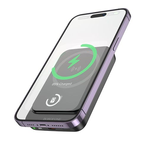 Batterie Externe Magntique Sans Fil 10000mah, Pd 20w Charge Rapide Power Bank Avec Usb-C Entre & Sortie cran Led Chargeur Portable Compatible Avec Magsafe, Iphone 16/15/14/13 Serie - Nior