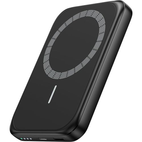 Batterie Externe Sans Fil - 20w Magnetique Power Bank Charge Rapide - 10000mah Induction Chargeur Portable - Mag-Safe Baterie Externe Avec Usb-C Input/Output Pour Iphone 16/15/14/13/12 (Noir)