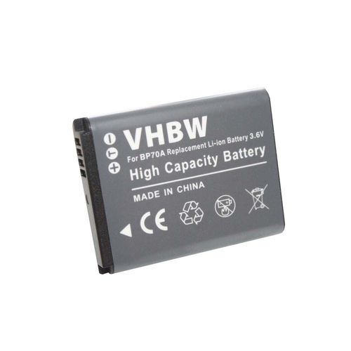 Batterie Li-Ion 500mAh pour appareil photo SAMSUNG ES73, WB30F, WP10, ST60, ST70, remplace le modle BP70a, BP-70a