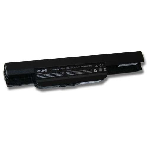 Batterie Li-Ion 6600mAh (11,1 V), noir, pour ordinateur portable Asus P53, P53E, P53F, P53J, P53JC, P53S, P53SJ, Pro4J, Pro5N, Pro5P, Pro8G, Pro8Q etc