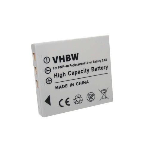 vhbw Batterie pour camra compatible avec Fuji FinePix F470, F480, F650, F700, F-700, F710, F610, F-610 remplace Fujifilm NP-40 / NP-40N.