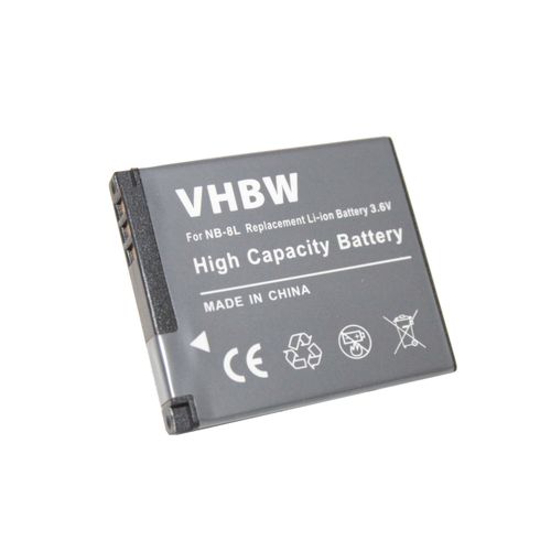 Batterie LI-ION pour CANON Powershot A2200, A3150 IS, A3200IS, A3200 IS, A3300 IS, A3300IS, A3350 IS, remplace NB-8L