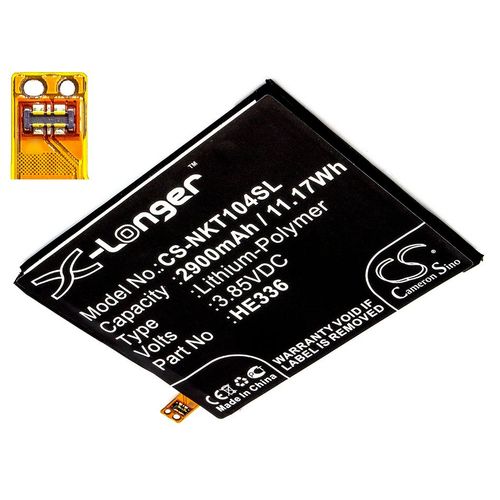 Batterie Li-Polymer 3,85v 2900mah / 11.17wh Type He321, He336 Pour Nokia 5 Dual Sim, 5 Dual Sim Td-Lte, 5 Dual Sim Td-Lte Latam, 5 Premium Edition Dual Sim, 5 Premium Edition Dual Sim Glo, Hmd Heart,