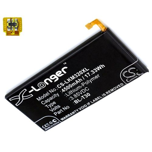 Batterie Li-Polymer 3,85v 4500mah / 17.33wh Type Bl-T30, Eac63458501 Pour Lg Fiesta, Fiesta Lte, K10 Power, K10 Power Dual Sim, K10 Power Dual Sim Td-Lte, L63bl, L64vl, M320, M320dsn, M320f, M320n, M3