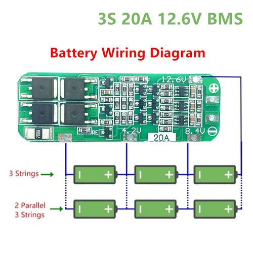 Batterie Lithium-Ion 3s 20a,Chargeur 18650 Pcb,Carte De Protection Bms Pour Moteur De Perceuse,Module De Cellule Lipo 12.6v