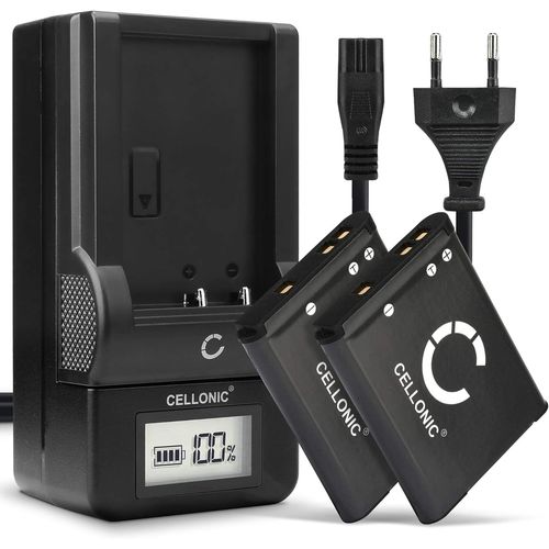 Batterie pour Camra, Compatible avec Nikon Coolpix S3100, S3300, EN-EL19, S7000 (3.7V, 700mAh) 2 Pices + Chargeur