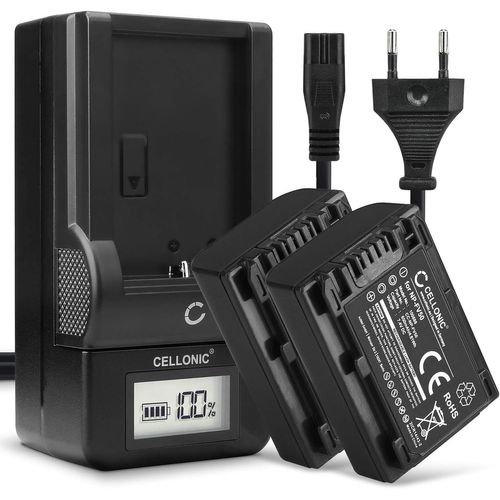 Batterie Pour Camra, Compatible Avec Sony Ax53 4K Handycam Fdr-Ax53, Np-Fv70, Np-Fv50 (7.4V, 650Mah) 2 Pices + Chargeur[GOP6256132]
