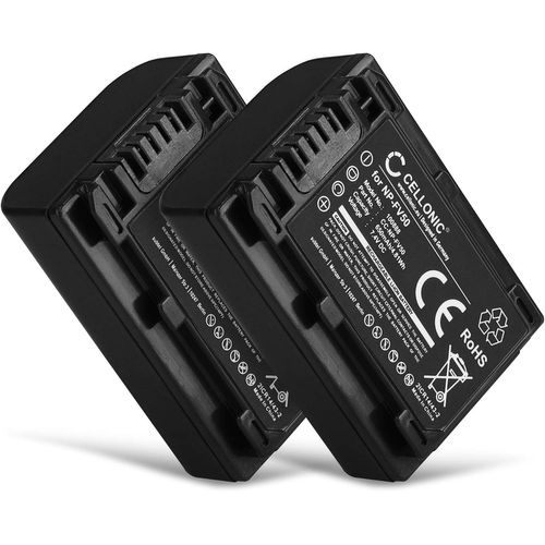 Batterie Pour Camra, Compatible Avec Sony Ax53 4K Handycam Fdr-Ax53, Np-Fv70, Np-Fv50 (7.4V, 650Mah) 2 Pices[GOP6256133]