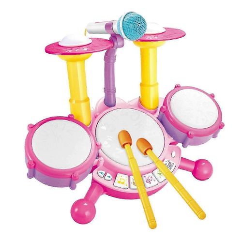 Batterie Pour Enfants Avec Microphone, Jouet D'apprentissage Lumineux Et Musical Pour Bbs De 6  12 Mois, Idal Pour Les Vacances