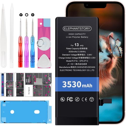 Batterie Pour Iphone 13 0 Cycles 3530 Mah Batterie Interne Pour Modle A2482 A2631 A2634 A2635 A2633 Avec Outil De Rparation Complet Et Manuel D'installation