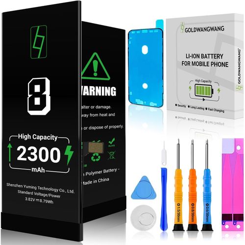 Batterie Pour Iphone 8,2300mah De Haute Capacit,Compatible Avec A1863/A1905/A1906,0 Cycles,Kit De Rparation Complet,Certifie Ce/Rohs/Fcc/Pse.[O274]
