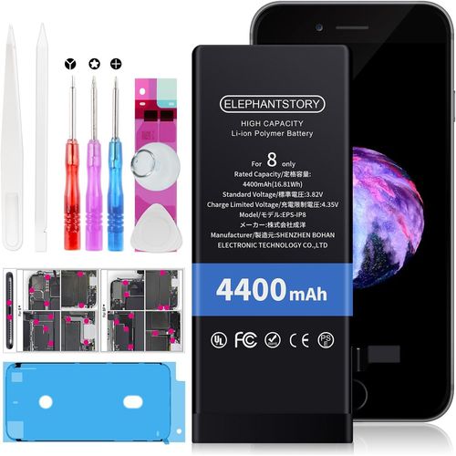 Batterie Pour Iphone 8 4400mah Interne Li-Ion Remplacement De La Batterie A1863 A1905 A1906 Batterie Avec Bote  Outils Et Kit De Rparation Instructions De Remplacement De La Batterie
