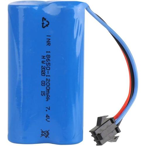 Batterie Rechargeable 7.4v 1200mah Rc Pour Modlisme De Voitures Avion Robot (Jouet/Jouet) 18650 Batterie Et Prise De Chargeur