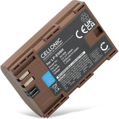 Batterie Remplacement LP-E6 2000mAh pour Canon EOS 80D, 70D, 60D, 7D, 6D, 5DS, EOS 5D Mark IV, III, II Appareil Photo camra Action cam accu