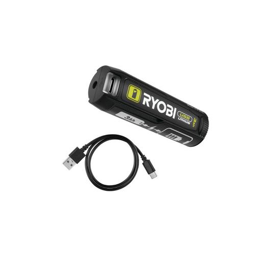 Batterie Ryobi 4v Usb Lithium - 3,0ah - Avec Cble Usb - Rb4l30