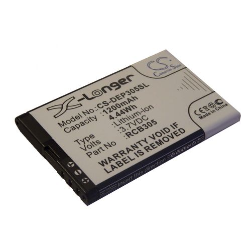 Batterie vhbw 1200mAh (3.7V) pour téléphone portable, smartphone Doro