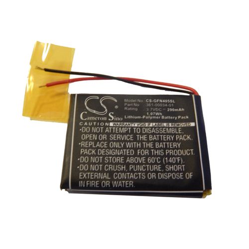 Batterie Vhbw 290mah (3.7v) Pour Systme De Navigation Gps Garmin Fenix 3, Foretrex 405, 405cx, 410, 410cx. Remplace: 361-00034-01.