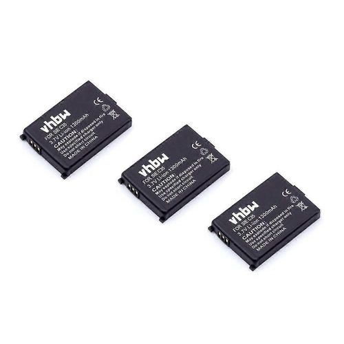 Batterie vhbw 3x compatible avec Siemens Gigaset 4000L Micro, 4010 micro, 4000s micro, 4000 micro tlphone fixe sans fil (1300 mAh, 3,7 V, Li-Ion)