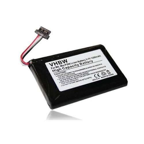Batterie vhbw compatible avec Medion GoPal P4410, PNA460, PNA315T, PNA315, PNA150, MD PNA 500T, MD PNA 3040 GPS Navigation Navi (1200 mAh, 3,7 V, Li-Ion)