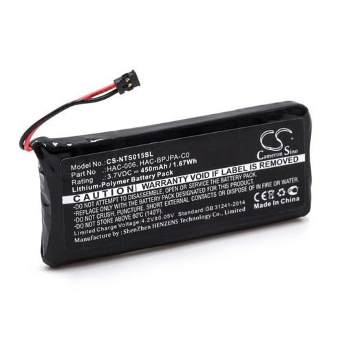 Batterie Vhbw Compatible Avec Nintendo Switch Hac-016, Hac-A-Jcl-C0, Hac-A-Jcr-C0, Hac-015 Manette De Jeu (450mah, 3.7v, Li-Polymer)