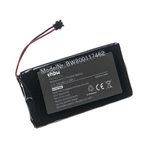 Batterie Vhbw Compatible Avec Nintendo Switch Hac-016, Hac-A-Jcl-C0, Hac-A-Jcr-C0, Hac-015 Manette De Jeu (600mah, 3.7v, Li-Ion)