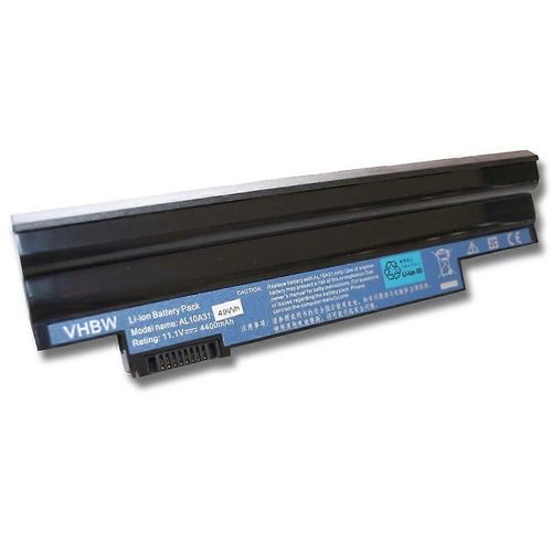 Batterie vhbw compatible avec Packard Bell Dot S/B-017UK, S2 SII, S E2 SPT, SE/R-111UK, S/B-003 IT Notebook (4400 mAh, 11,1 V, Li-Ion)