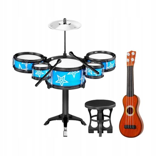 Batteries De Simulation, Ensemble D'instruments Pour Tout-Petits, Chaise De Guitare Bleue Ancienne