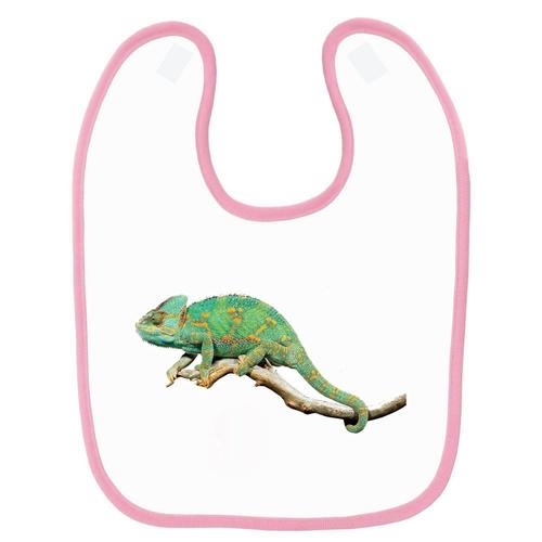 Bavoir Bebe Imprime Cameleon Rose Repas Rakuten