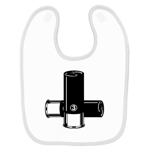 Bavoir Bb Imprim Ch14 Balle De Fusil Blanc