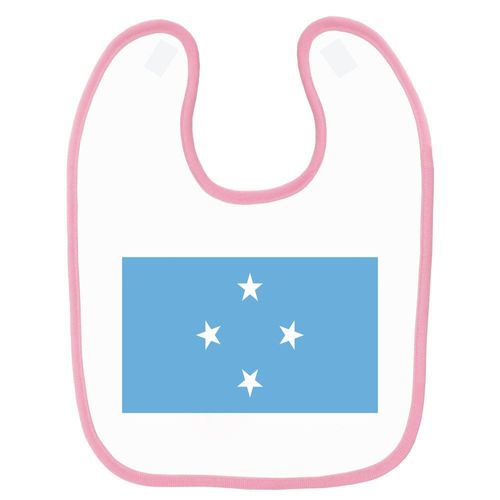 Bavoir Bb Imprim Drapeau Micronsie Rose
