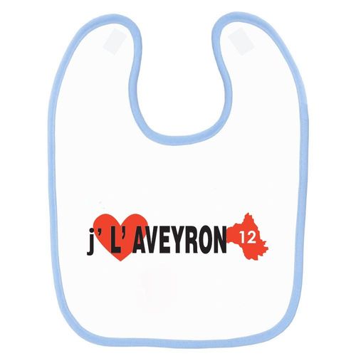 Bavoir Bb Imprim J'aime L'aveyron Bleu