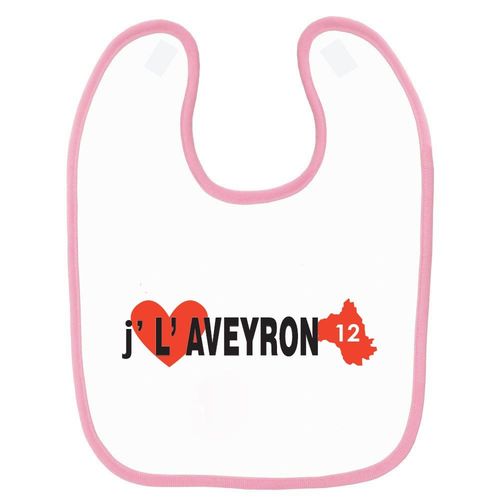 Bavoir Bb Imprim J'aime L'aveyron Rose