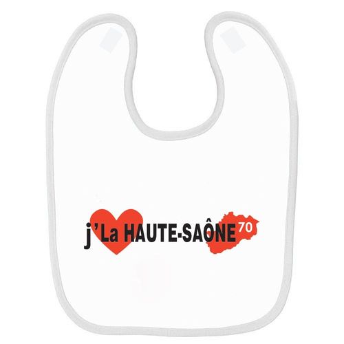 Bavoir Bb Imprim J'aime La Haute-Sane Blanc