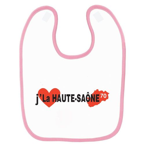 Bavoir Bb Imprim J'aime La Haute-Sane Rose