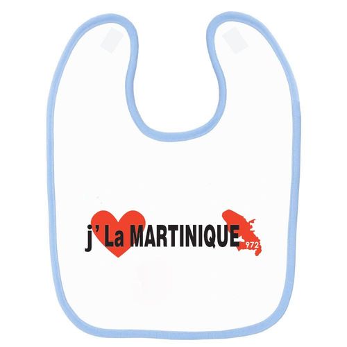 Bavoir Bb Imprim J'aime La Martinique Bleu