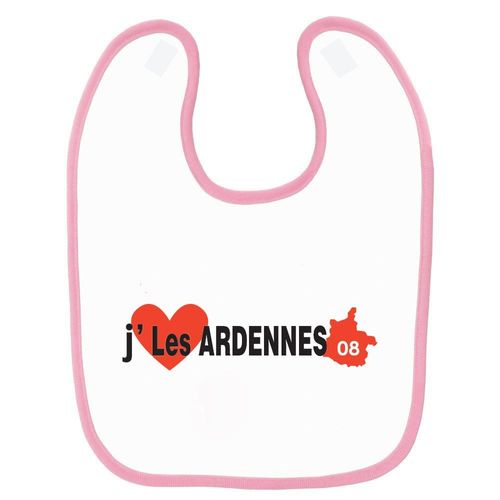 Bavoir Bb Imprim J'aime Les Ardennes Rose