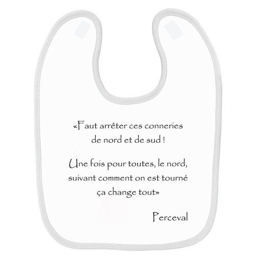 Bavoir Bb Kaamelott Nord Et Sud Perceval Blanc
